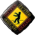 Halloween Zombies Crossing 18-Inch Mylar Balloon Pack - Danger Zombies Variation of THIS Listing