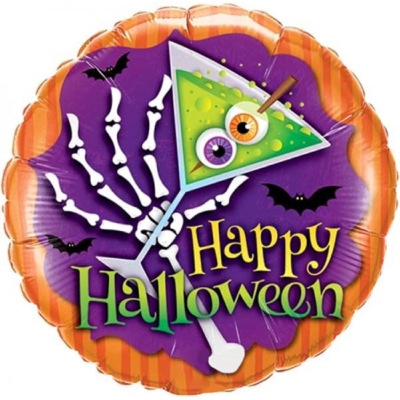 Scary Drink Halloween Mylar Balloon Pack - 18 Inch, 25 Pieces