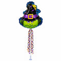 PMU Halloween Pre-Inflated 9 Inch Witch Face Balloons on Stick - Pkg of 1