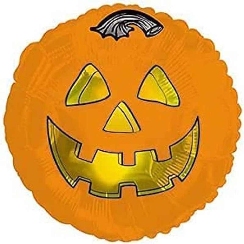 Halloween Pumpkin Mylar Balloon - 18 Inch Foil Balloon for Parties - Pumpkin Fun Variation