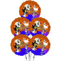 Halloween Mylar Foil Balloons Pack of 5 - 18 Inch Lets Boogie Design