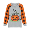 Kids Halloween Pumpkin Graphic Long Sleeve T-Shirt - Gray 6T - Boys Costume Top