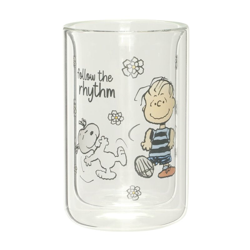 Snoopy's Disco Party 12oz Double Wall Glass Tumbler - Linus