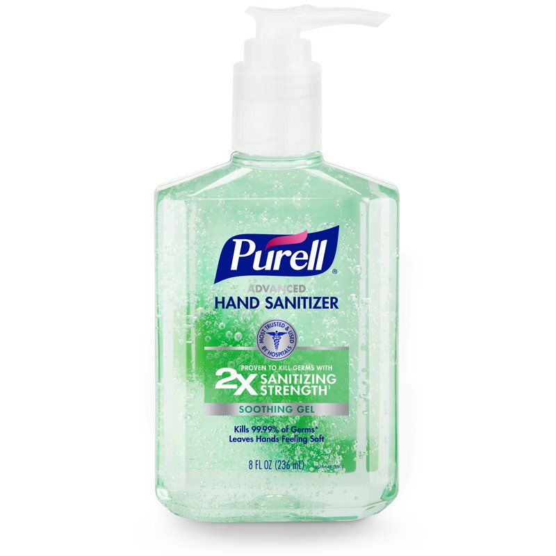 Advanced Hand Sanitizer Soothing Gel - 8 oz Pump Bottle