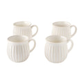 12 oz Stoneware Mugs Set of 4 - Cream Color