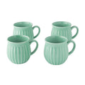 12-Ounce Stoneware Mugs Set of 4 - Green