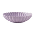11-Inch Stoneware Serving Bowl - Purple Scalloped Design