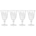 14-Ounce Glass Goblet Set - Vintage Inspired Design, Clear, Set of 4