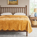 The Pioneer Woman Eloise Floral Velvet Quilt - King, Amber Yellow