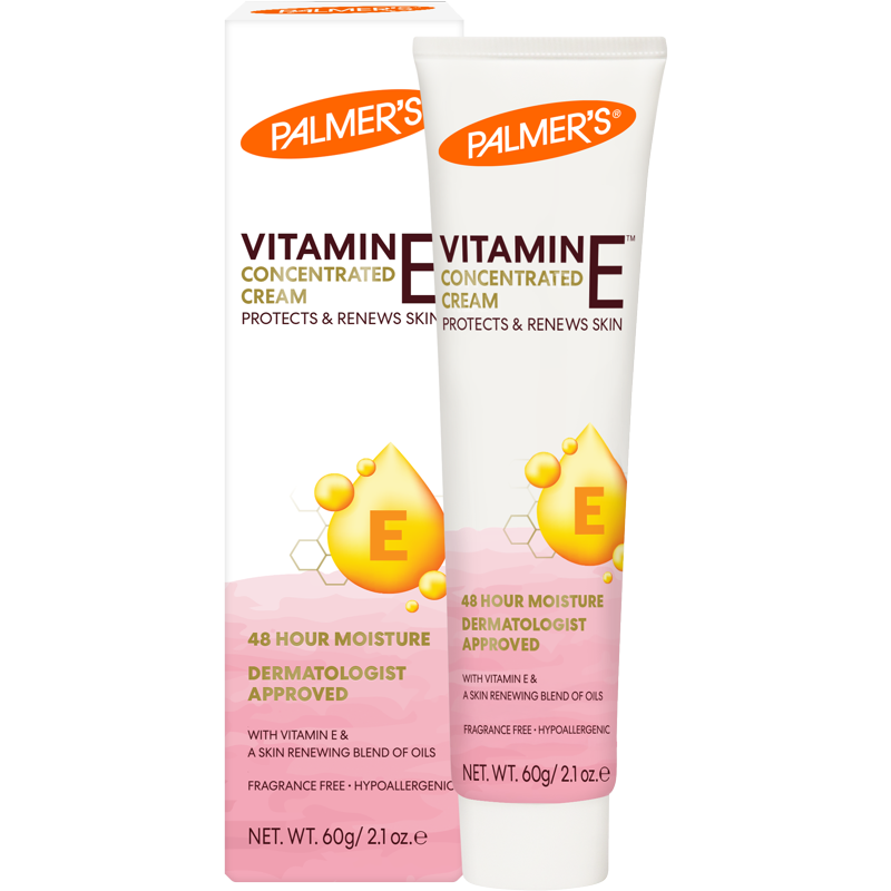 Natural Vitamin E Concentrated Cream for Dry Skin - Cocoa Butter Formula