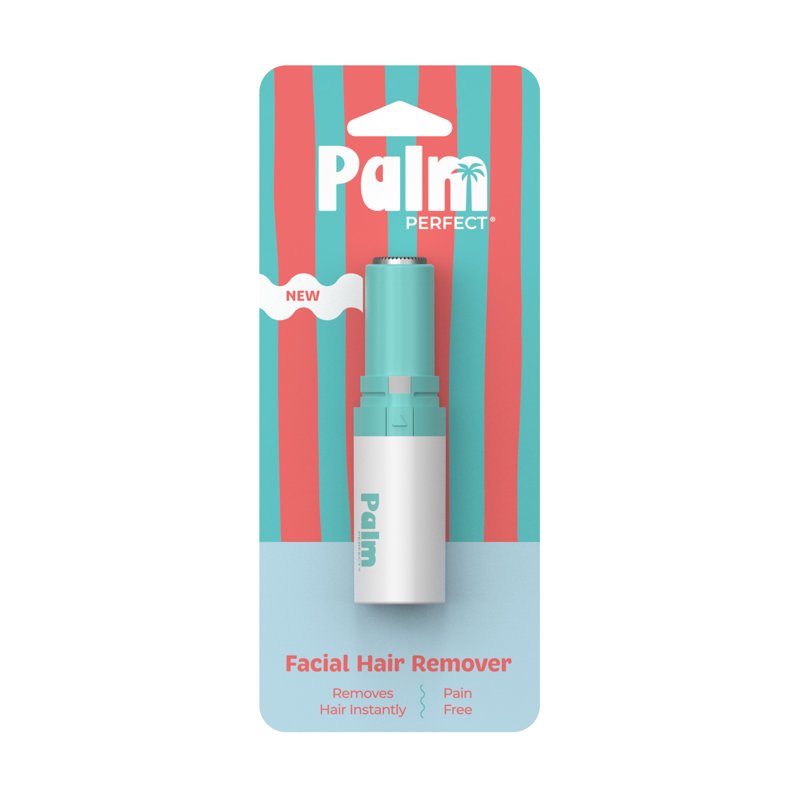 Portable Facial Hair Remover with LED Light - Pain-Free Rotary Trimmer