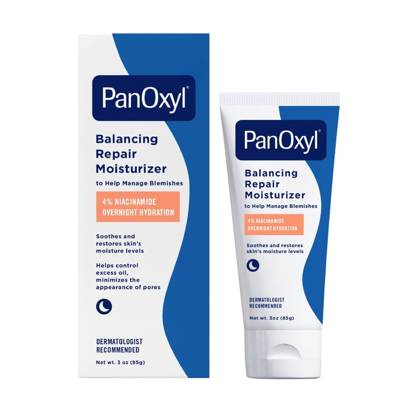 Balancing Night Moisturizer with Niacinamide and Ceramides for Acne-Prone Skin
