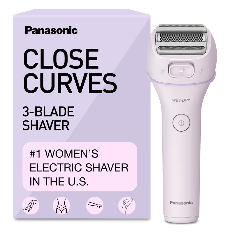 3-Blade Women's Electric Shaver - Wet/Dry Cordless Razor with Pop-up Trimmer