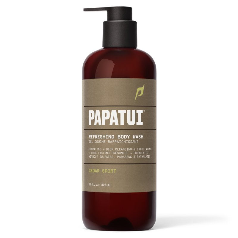 Men's Body Wash - Cedar Sport, Exfoliating & Hydrating, 28 oz