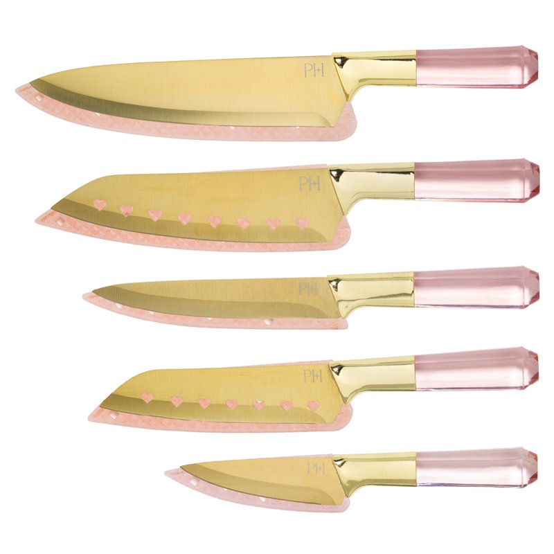 10-Piece Cutlery Set with Titanium-Coated Blades & Blade Guards