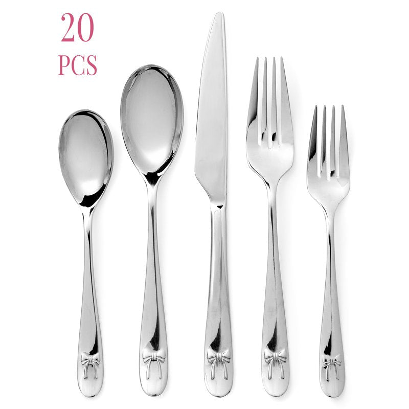 20-Piece Stainless Steel Flatware Set - Service for 4, Silver