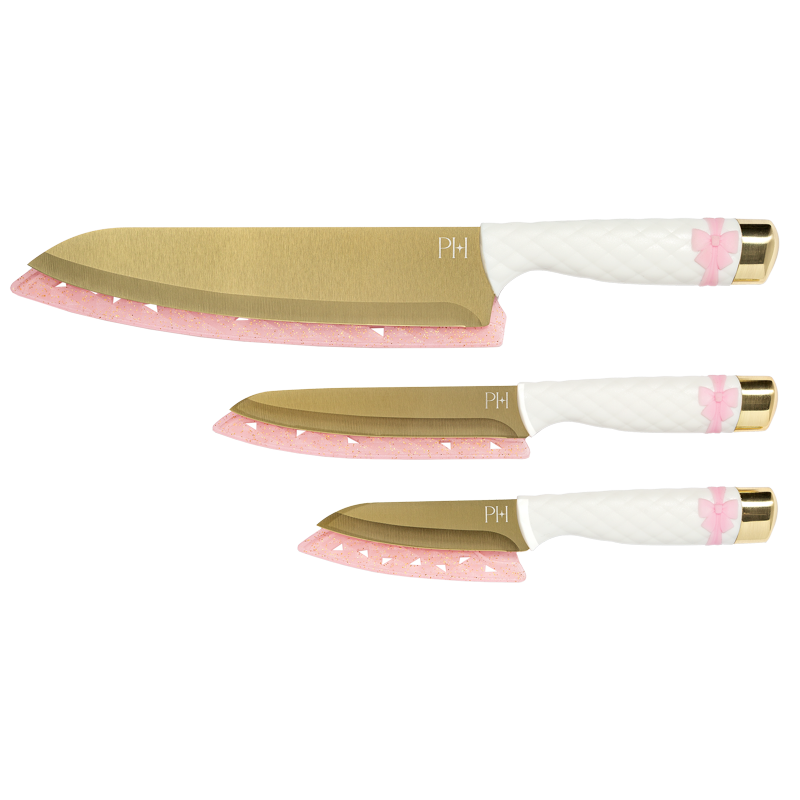 3-Piece Cutlery Set - High-Carbon Stainless Steel Knives with Blade Guards