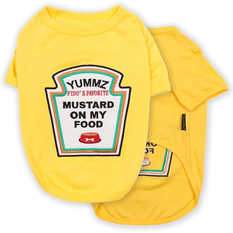 Dog Halloween Costume Mustard Licker Shirt for Large Dogs