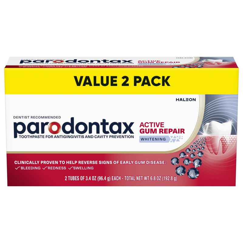 Active Gum Repair Whitening Toothpaste, 3.4 oz - 2 Pack