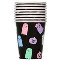 Halloween Ghosts Disposable Paper Cups 9 oz Multicolor 8 Pack
