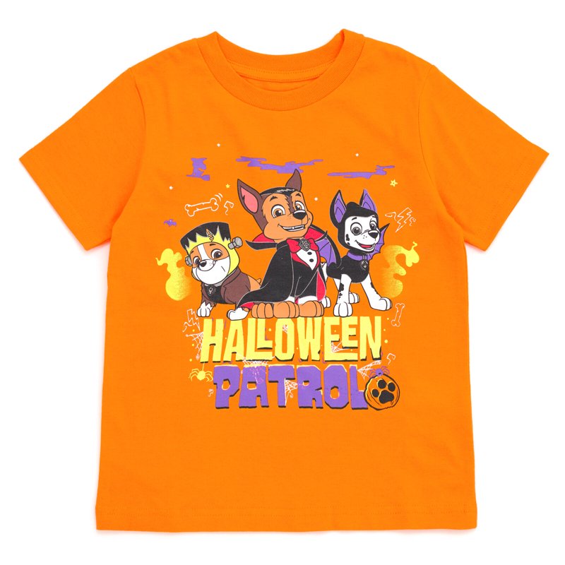 Toddler Halloween Paw Patrol T-Shirt with Chase, Marshall & Rubble - 3T Variation