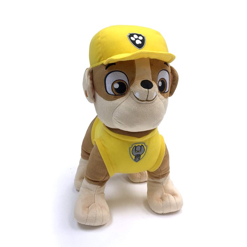 Paw Patrol Rubble Cuddle Pillow - Tan Toddler Plush Nap Pillow for Kids - Official Paw Patrol Toy