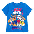 Toddler Boys Paw Patrol 4th of July T-Shirt with Skye Chase Marshall in Red White & Brave - Variation of THIS listing