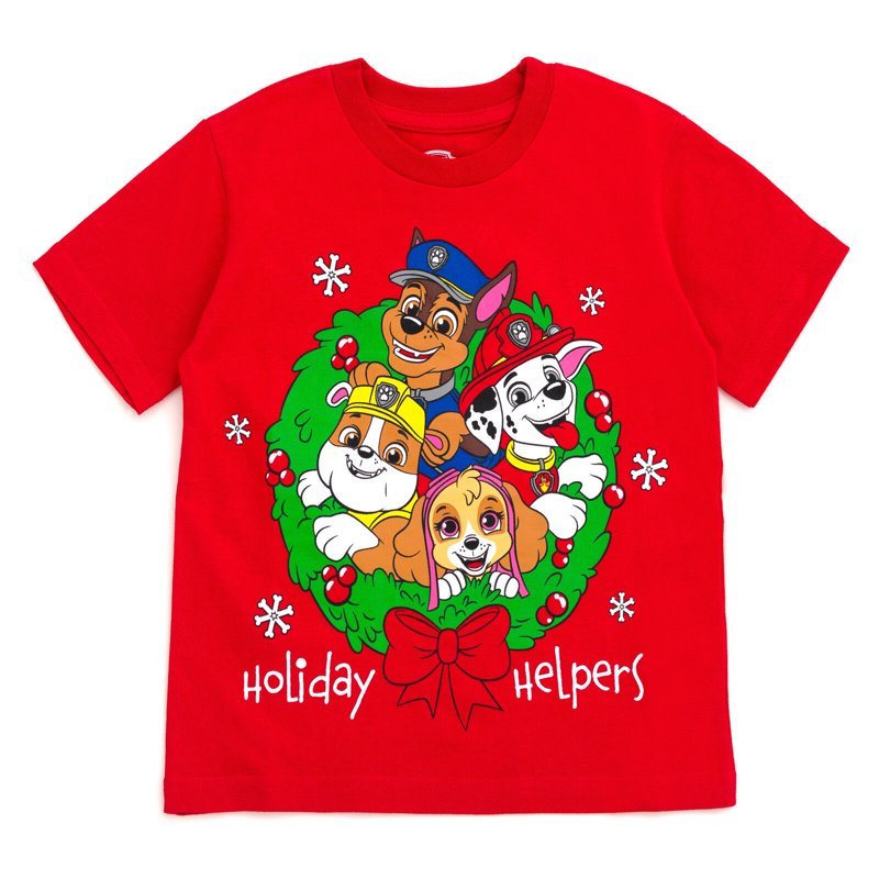 Paw Patrol Toddler T-Shirt - Holiday Helpers 5T - Skye Chase Marshall Rubble