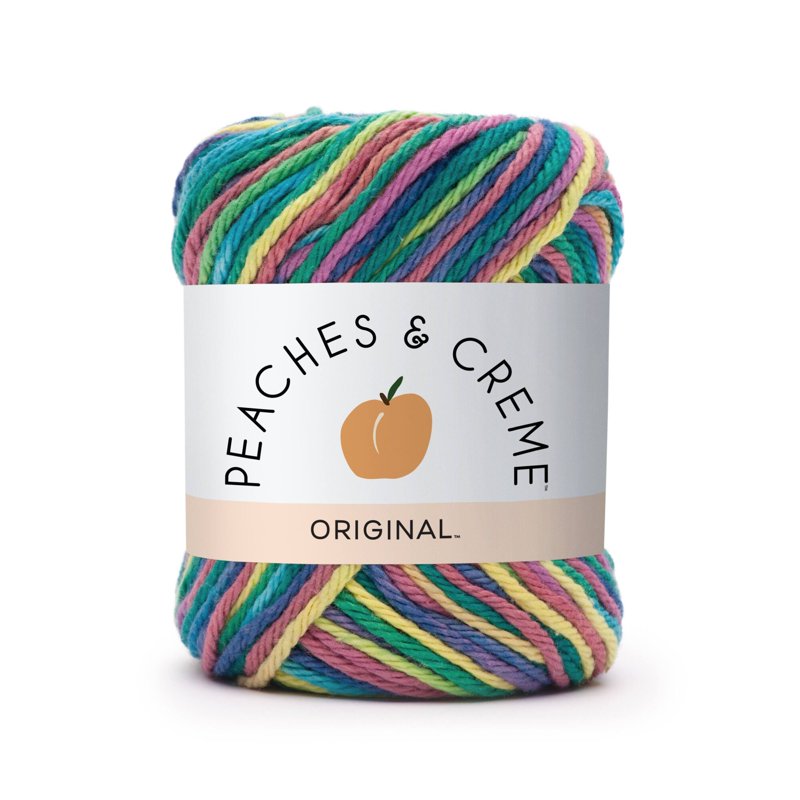 Peaches & Creme Ombre Cotton Yarn - Psychedelic, 4 Medium Weight, 2oz/56.7g