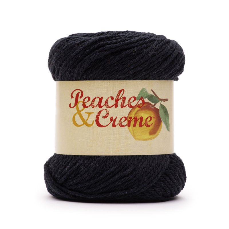 Black Peaches & Crème Medium Cotton Yarn - 4 Weight, 120 Yards, 2.5oz, Single Variation