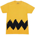 M Peanuts Charlie Brown Costume T-Shirt - Adult Zig-Zag Print Gold Tee