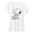 Fancy Snoopy Women's Short Sleeve Graphic T-Shirt - White 4X