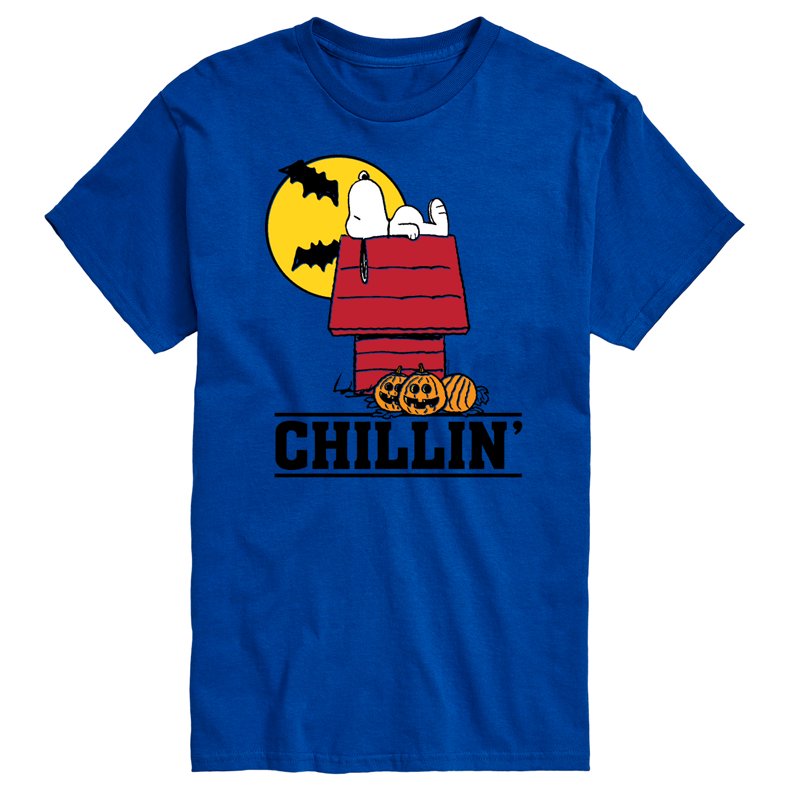 Royal Blue Snoopy Chillin Halloween T-Shirt - Big & Tall 6X
