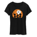 Peanuts Trick Or Treat Silhouettes Women's Short Sleeve T-Shirt Black L