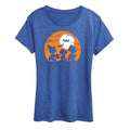 Peanuts Trick Or Treat Silhouettes Women's Heather Royal Blue T-Shirt M