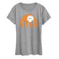 Peanuts Trick Or Treat Silhouettes Women's Heather Grey Short Sleeve T-Shirt M