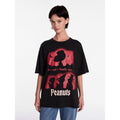 Peanuts Women's Halloween Graphic Tee with Short Sleeves - Black XL