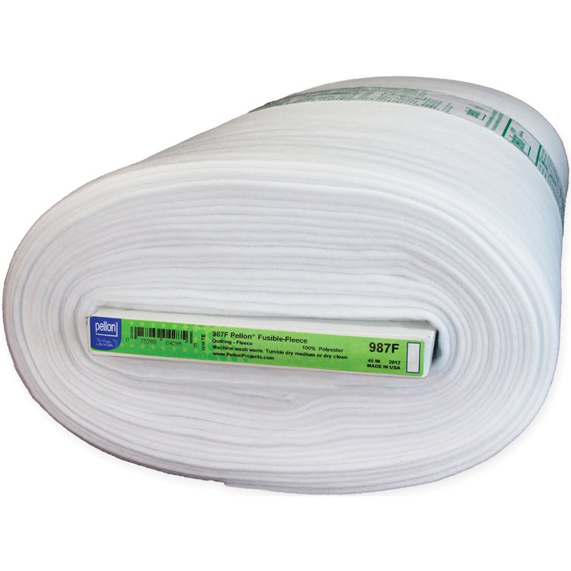 Fusible Fleece Fabric White 45 Inch for Quilting and Craft Projects