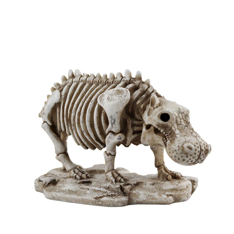 Personalised Skeleton Hippo Halloween Ornament - Unique Skeleton Hippo Figurine, Home Desk Decor, Variation 038#B