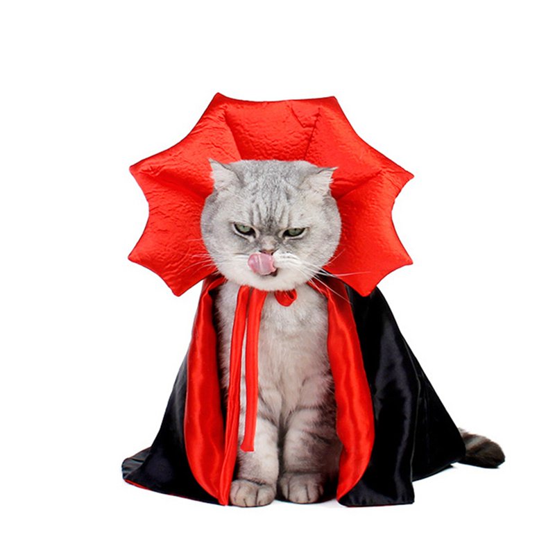Pet Vampire Cloak Costume for Halloween Cats & Dogs - Capes & Capes