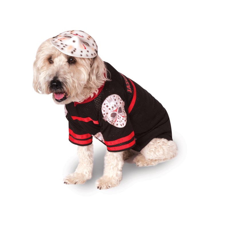 Pet Jason Costume for 30-45 lbs — Rubies Pet Costume with Jersey & Mask