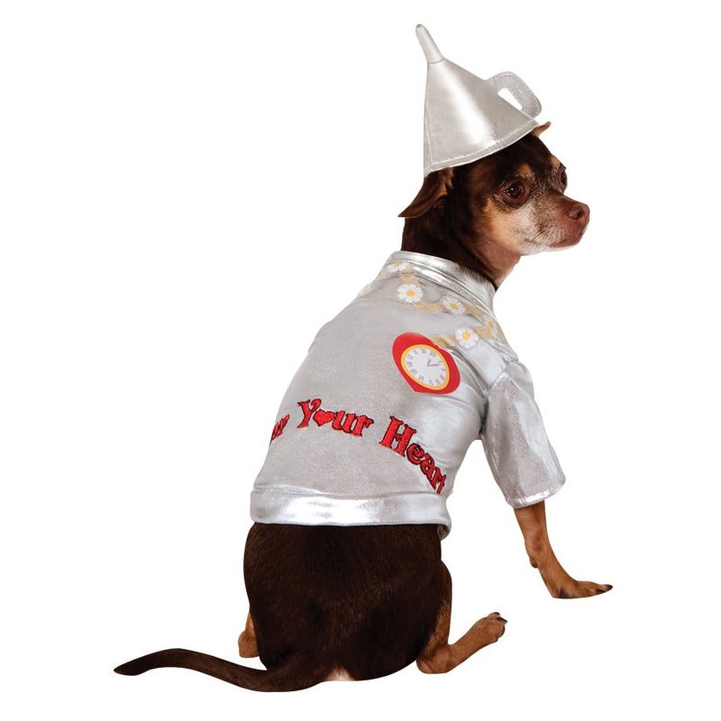 Pet Tin Man Costume with Hat - Dog Cat Fancy Dress Accessories