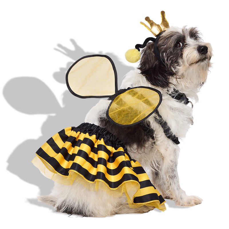 Petco Queen Bee 3-Piece Pet Halloween Costume Small - Bumblebee Wings, Crown & Tutu