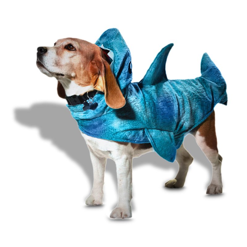 Petco Shark Hooded Pet Halloween Costume XS - Small Dog Cat Fancy Dress