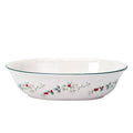 Winterberry Serving Bowl - 1.5-Quart Oval Stoneware Dish