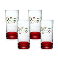 Winterberry Handpainted Cooler Glass Set - 20 oz, Set of 4