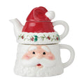 Santa Teacup and Teapot Set - Winterberry Dolomite