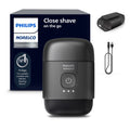 Portable Electric Wet & Dry Facial Shaver with Travel Case