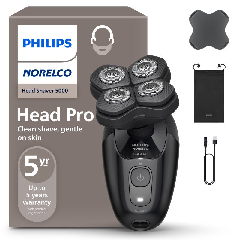Electric Head Shaver for Men and Women - Cordless Waterproof Skull Groomer