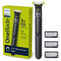 Electric Hybrid Face Shaver and Beard Trimmer with 3 Stubble Combs